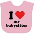 thumbnail image 3 of Inktastic I Heart My Babysitter Boys or Girls Baby Bib, 3 of 4