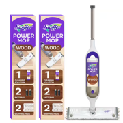 Case of 2 Swiffer Power Mop Wood Starter Kit (1-Power Mop, 2-Pads, Cleaning Solution and Batteries)