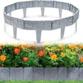 thumbnail image 2 of 10PCS Landscaping Edging Border Plastic Garden Border Edging Bulk for Decorative Stone Like Flower Bed Fence Set for Yard Landscaping Stakes for Plant, 2 of 7