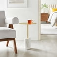 thumbnail image 2 of Mesa Lateral Modway EEI-6605-WHI-BRA Base de Mármol 36x36x51 cm, 2 of 9