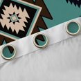 thumbnail image 4 of jejeloiu Rustic Western Aztec Black Out Curtains,Retro Bohemian Geometric Curtains Pack of 2 (42x63 Each),Cyan Brown Bedroom Curtains For Men Women,Home Decor, 4 of 6