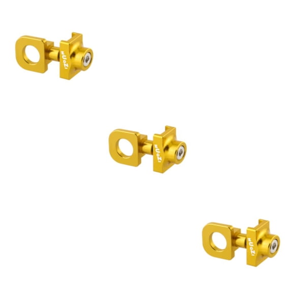Eigraketly Ajustador de cadena Tensor de cadenas Impermeable Ligero Regulador de una sola velocidad Pernos Tornillo Plegable Fijo Gear Gold Type1 NO1