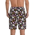 thumbnail image 3 of Kdxio Daisies Flowers Print Mens Sleep Shorts Bottoms Soft Comfy Pajama Wear Pants with Drawstring Pockets, 3 of 7