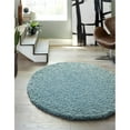 thumbnail image 1 of Unique Loom 3128132 8 ft. 2 in. x 8 ft. 2 in. Solid Shag Round Rug, Slate Blue, 1 of 5