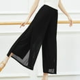 thumbnail image 3 of CKpwisy Womens Chiffon High Waist Palazzo Dressy Pants Summer Casual Baggy Palazzo Pants Flare Elastic Waist Trousers with Pocket Fashion 2025, 3 of 4