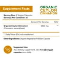 NutriFlair Organic Ceylon Cinnamon Supplement 1200mg, 180 Capsules