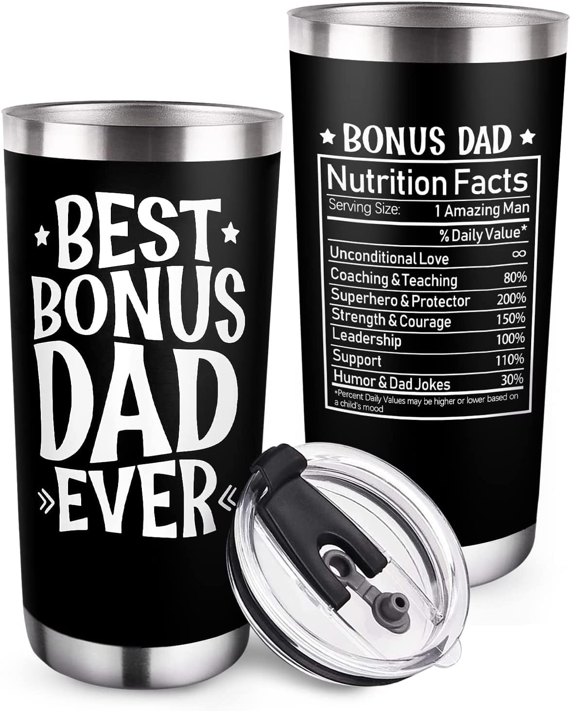 Best Bonus Dad Ever Tumbler Father‘s Day Birthday Mug Gifts for Men