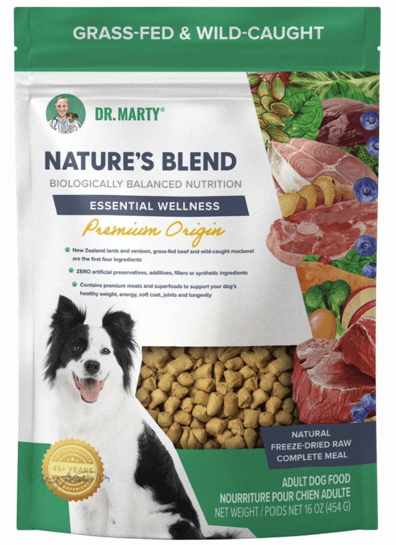 Dr. Marty Nature's Blend Premium Origin Freeze Dried Dog Food, 16-oz (3 Pack)
