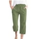 thumbnail image 1 of Pantalones Sueltos Capri para las Mujeres Casual Color Sólido Elástico Suelto Capris con Bolsillo, Pantalones de Poliéster Spandex, Lavado a Mano Casa Al Aire Libre, 1 of 6