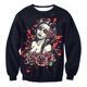 thumbnail image 1 of Sudadera de gran tamaño con estampado de calavera para hombre, jersey de chándal con cuello redondo, ropa de calle Vintage para pareja, ropa de Halloween, 1 of 4