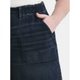 thumbnail image 3 of Terra & Sky Women's Plus Size Pull On Denim Shorts, 5" Inseam, Sizes 0X-4X, 3 of 5