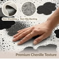 thumbnail image 6 of ODIKA 6'x9' Black Charcoal Abstract Cloud Burst Dotted Washable Area Rug Contemporary Splatter Design With Gradient Non-Slip, Chair-Friendly, for Dining Room, Under Table, Office Décor, 6 of 7