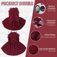 thumbnail image 3 of Vestido Kuoser para perro, grande, rojo, elegante, tutú para cachorros con lazo, 3 of 7