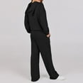 thumbnail image 6 of Iyufng Hoodie Set for Women 2 Piece Set,Plus Size Hooded Sweatshirt and Sweatpants Sets,Solid Casual Comfortable Long Sleeved Hoodie Wide Straight Leg Pants,Jogger Outfit Sweatsuits Set, 6 of 8
