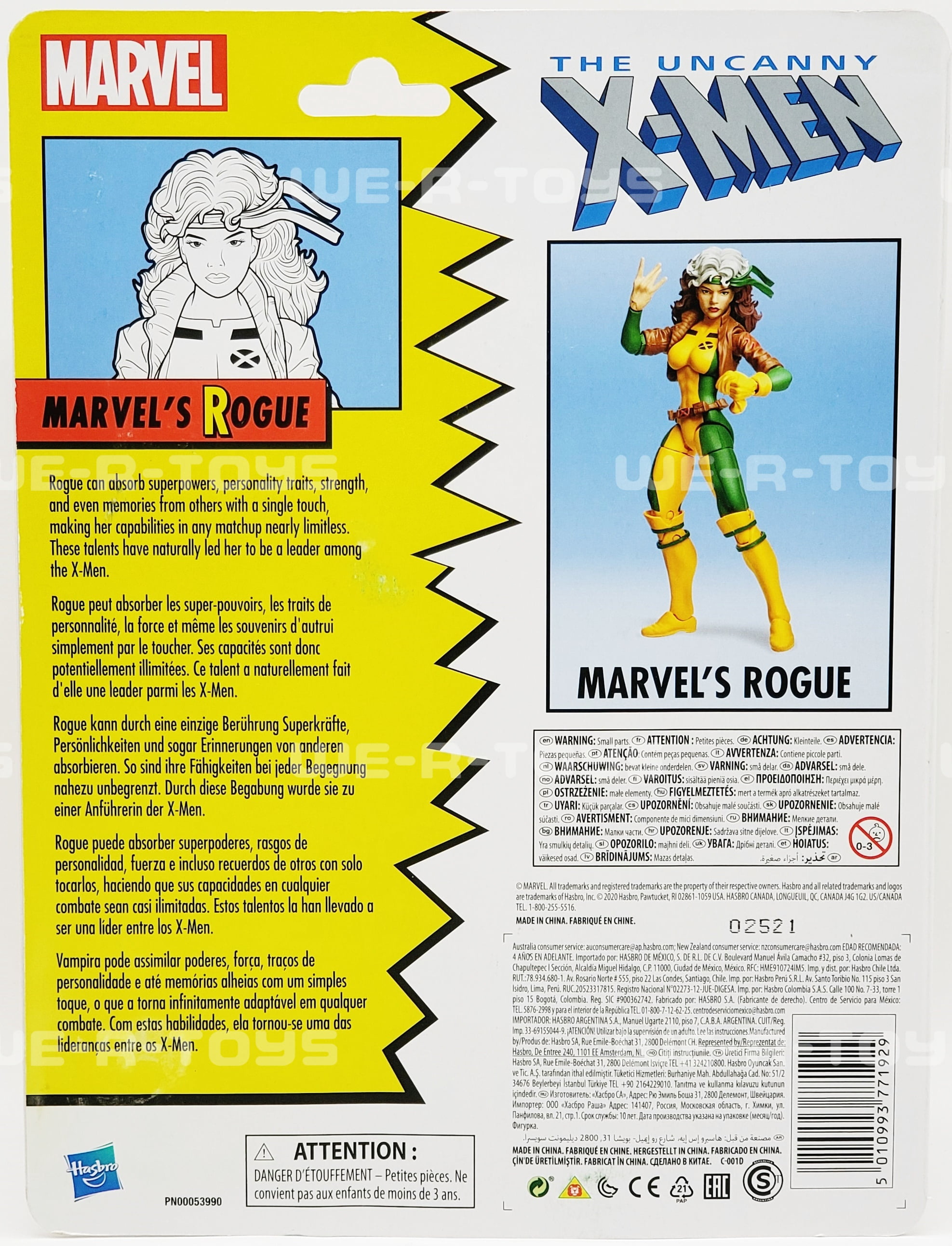 Hasbro The Uncanny X-Men Marvel's Rogue Action Figure with 2 Accessories, Premium Design, 6 in
