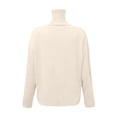 thumbnail image 5 of Sweaters for Women, High Neck Sweaters for Women, Solid Color Ribbed Knit, Lightweight Pullover for Comfort, 5 of 5