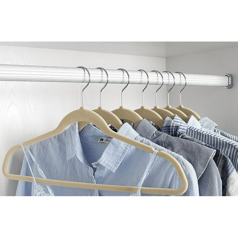  Velvet Hangers 60 Pack Grey – Heavy Duty Velvet Clothes Hangers  - Non Slip Felt Coat and Suit Hangers for Closet - Lightweight Thin Space  Saving Ganchos para Colgar Ropa : Home & Kitchen