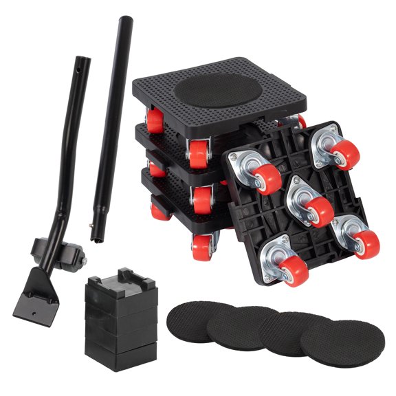 Furniture Movers, Furniture Moving Dolly Sliders & Lifter Tool Set with 5 Universal Wheels, 4.7 in x 4.7 in