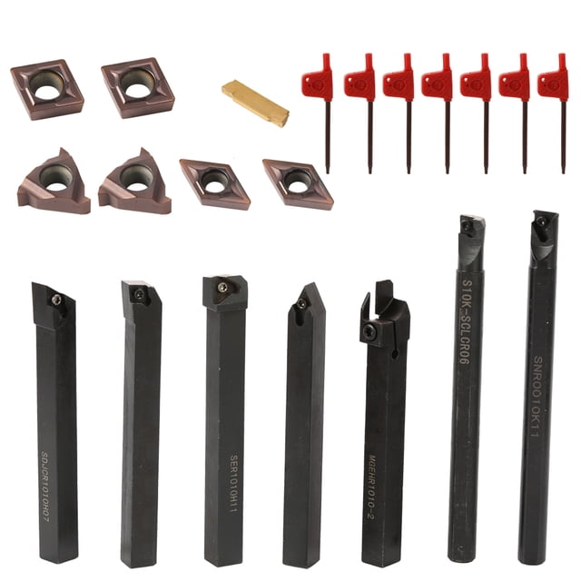 21PCS Multifunctional Solid Carbide Inserts Holder Boring Bar With Wrenches For Lathe Turning Tools