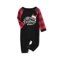 thumbnail image 4 of Christmas Pajamas for Family Glow In The Dark Letter Print Long Sleeve Tops + Pants Set Indoor Sleepwear, 4 of 9