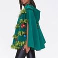 thumbnail image 6 of Christmas Tree Costume Cape for Women Poncho Green Bow Ball Hooded Xmas Tree Dress Up for Cosplay Party, 6 of 7