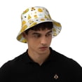 thumbnail image 6 of Daiia Gnomes Bees Pattern Bucket Hat - Trendy Cotton Sun Hat for Beach, Golf, Fishing - Fun Outdoor Vacation Boonie for Men and Women, 6 of 9