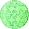 thumbnail image 1 of Ahgly Company Indoor Round Abstract Green Contemporary Area Rugs, 5' Round, 1 of 1