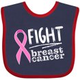 thumbnail image 3 of Inktastic Fight Breast Cancer Pink Ribbon Boys or Girls Baby Bib, 3 of 4