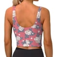 thumbnail image 2 of Yiaed Rose Flowers Print Ladies Waistcoat Women Sports Vest Vest Sports Women Sports Top Yoga Vest for women-Large, 2 of 8
