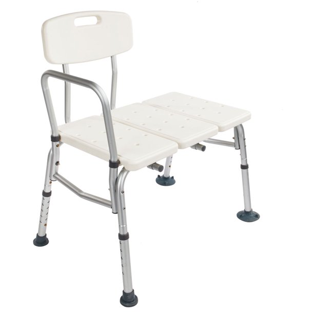 Tub Transfer Bench Show Seat, Reversible Sliding Shower Chair With