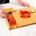 thumbnail image 5 of Tablero de talla de madera del bloque de carnicero del hogar con los accesorios de la cocina de los contenedores, 5 of 5