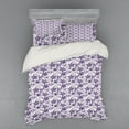 thumbnail image 2 of Ambesonne Floral Bedding Set 3 Pcs, Petals Curves, Twin XL, Purple Grey Purple, 2 of 3