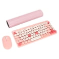 thumbnail image 2 of Combo de teclado inalámbrico y ratón, 2,4 GHz, 86 teclas, teclado redondo, ahorro de energía automático, receptor USB para PC, portátil y escritorio, 2 of 8