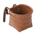 thumbnail image 2 of Vsenkes Kids Bike Basket Bike Accessories Compact Decoration Handmade Storage Basket Brown, 2 of 9