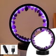 thumbnail image 2 of Binwennn First Birthday Decorations for Boy 29th Birthday Decorations Projector USB Powered Round Bedside Night Light Featuring Elegant Amethyst Adjustable 3 Color Temperature Settings, 2 of 6