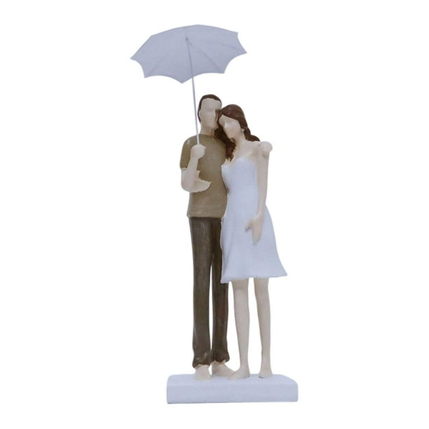 Figura de pareja creativa de niño y niña, artesanía decorativa, estatua de pareja sosteniendo Apoyándose en