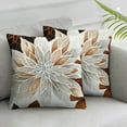 thumbnail image 3 of nygtbtfer Brown and Black Grey Throw Pillow Covers Coffee Tan Gray Outdoor Geometric Flower Decorative Pillows Cover Set of 2 Spring Summer Farmhouse Pillowcase for Bed Couch Sofa Decor White, 3 of 7