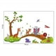 Kawaii Grands Animaux de la Jungle Pont PVC Stickers Muraux Enfants Chambre Fond d'Écran – image 5 sur 5