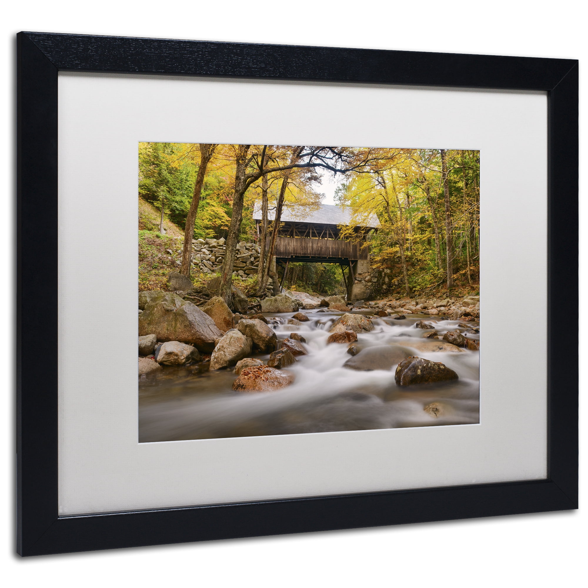 Trademark Fine Art 'The Flume Bridge' Black Framed Art by Michael Blanchette Photography
