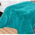 thumbnail image 3 of Fleece Blanket Queen Size Turquoise 300Gsm Luxury Bed Blanket Anti-Static Fuzzy Soft Couverture Microfiber, 3 of 4
