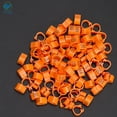 thumbnail image 2 of Deago 100 Pcs Bird Rings Leg Bands For Pigeon Parrot Lovebird Coturnix Quail Chicken Goose Turkey Clip Rings Number 1-100 (Orange), 2 of 9