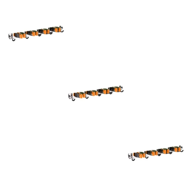 Transemion Stainless Steel Versatile Swab Holder - Easy And Quick Installation Sturdy Stainless Steel Swab Holder Making Fast orange 4 clips and 5 hooks 3Set