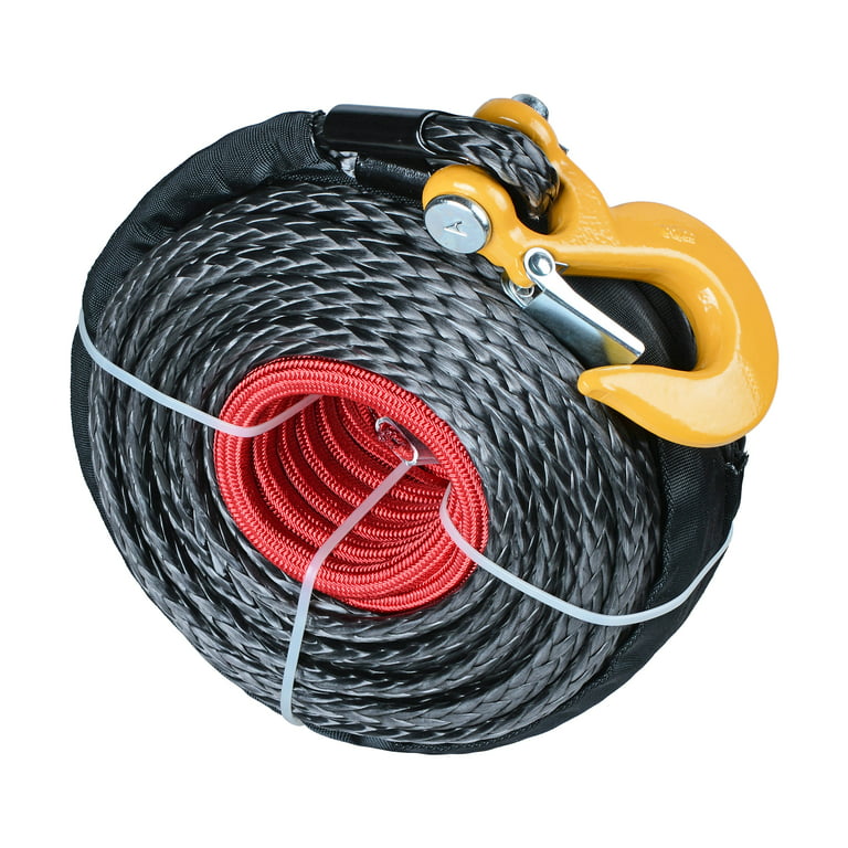 3/8x100ft Synthetic Winch Rope Winch Line Cable-25500LBS w/Winch