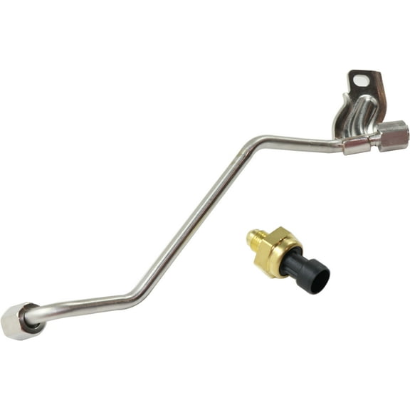 EGR Pressure Feedback Sensor Compatible with 2008-2010 Ford F-250 Super Duty With Tube, At EGR Blade type 3-prong male terminal With 2 vacuum ports