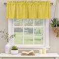 thumbnail image 2 of Yellow Burlap Texture Curtain Valances for Windows, Kitchen Valance Window Treatments Panel 2 Pack, Farmhouse Vintage Yellow Rod Pocket Short Curtains for Bathroom Bedroom 60 x 18 Inch, 2 of 8