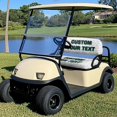 thumbnail image 2 of HUIACONG Golf Ball Texture 2-Seater Golf Cart Seat Towel Blanket, Keeps Seats Clean and Comfortable Machine Washable Universal Fit Golf Cart Seat Covers 2 Piece for EZGO, 2 of 7
