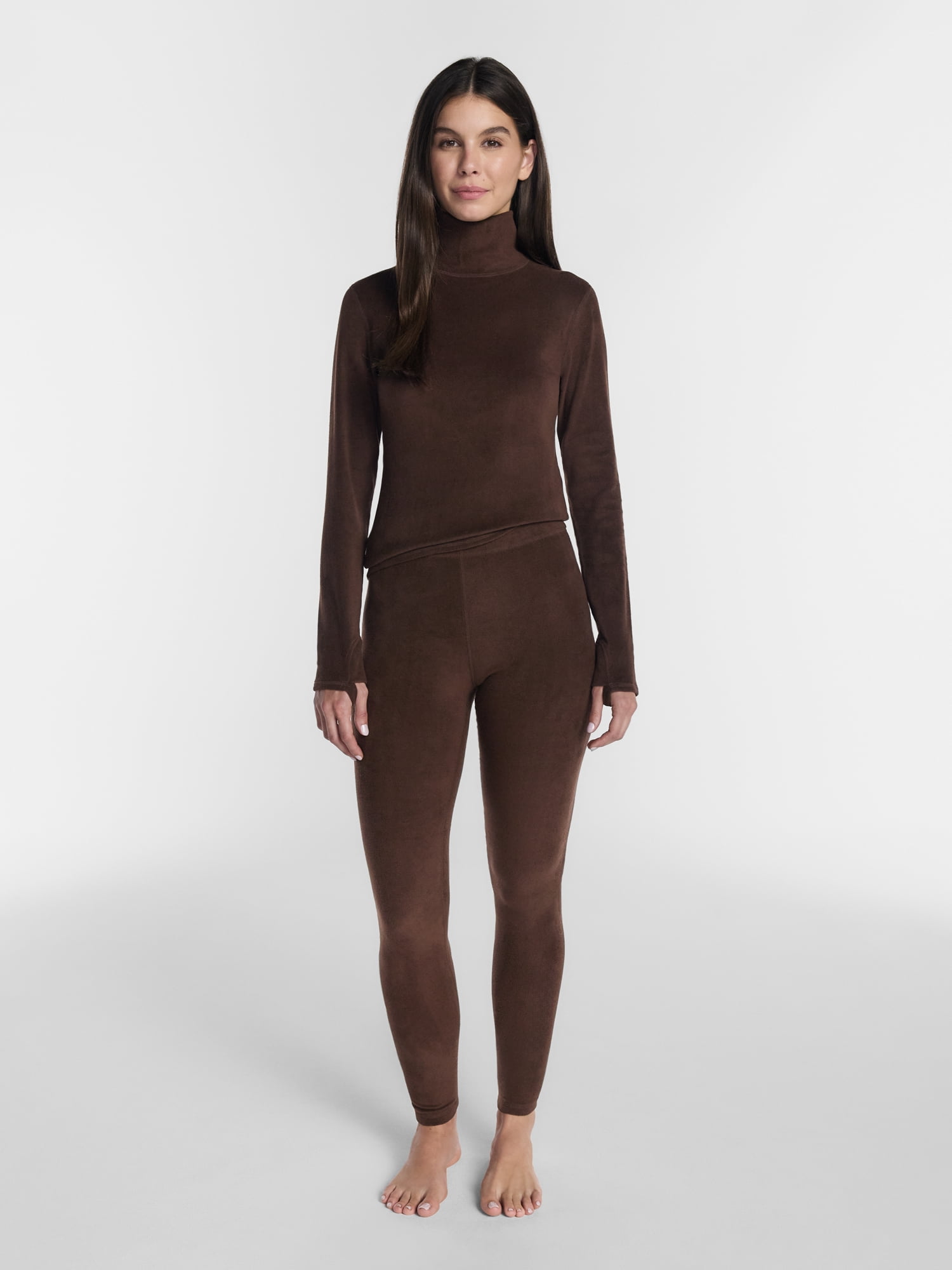 ClimateRight by Cuddl Duds Stretch Fleece Women's Mild Natural Rise Base Layer Thermal Legging, Sizes XS to 4X