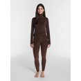 thumbnail image 2 of ClimateRight by Cuddl Duds Stretch Fleece Women's Natural Rise Base Layer Legging, Sizes XS to 4X, 2 of 5