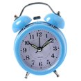 thumbnail image 1 of Doble campanas que suenan despertadores Manual mecánico escritorio estudio reloj 3'' Azul Zulema Bell Clock Chime Clock, 1 of 8