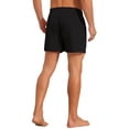 thumbnail image 3 of INSPIRE CHIC Men's Summer Elastic Waist Solid Board Shorts with Pockets 28 Black, 3 of 4